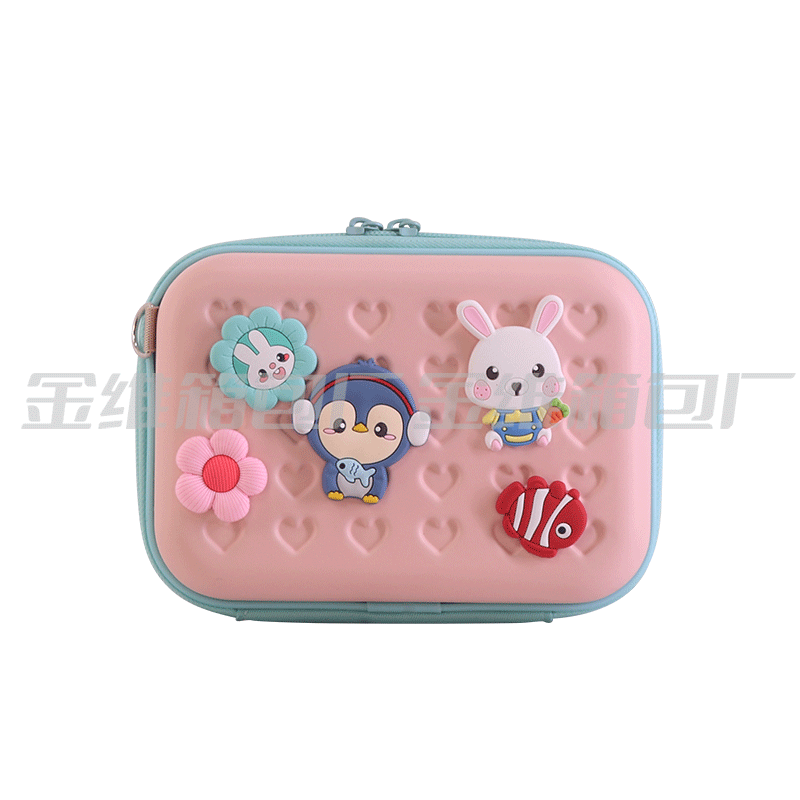 Bolsa de cosméticos de mano de dibujos animados epoxi logo bolsa de hombro portátil para niños PC bolsa de cosméticos bolsa de almacenamiento de viaje al por mayor