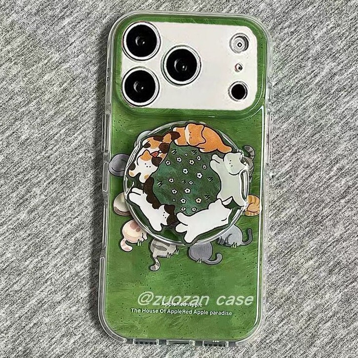 Cat-themed phone case for Samsung S23 FE, S26 Ultra/S24 Plus, with a double-layer magnetic design, also compatible with Apple 17 Pro Max Cat-themed phone case for Samsung S23 FE, S26 Ultra/S24 Plus, with a double-layer magnetic design, also compatible with Apple 17 Pro Max