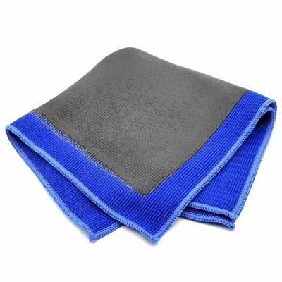 Scrubbing Cloth Towel Scrubbing Wipe: Car cleaning tools - striped-mud-cloth-blue