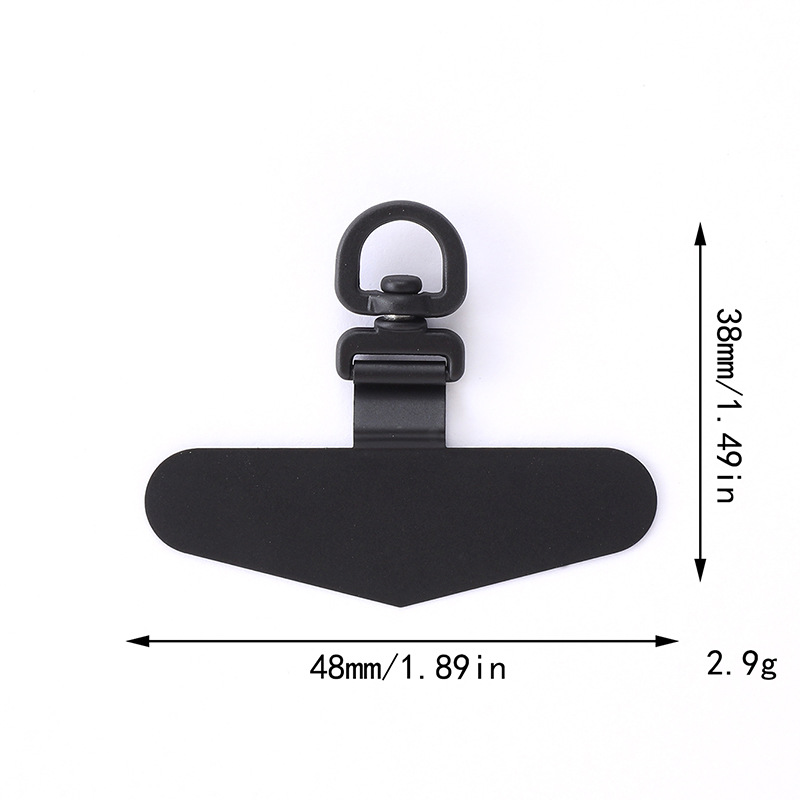 Nuevas juntas de teléfonos móviles tarjetas de acero inoxidable de metal 360 grados clip giratorio anti-perdida juntas de cuerda de teléfono móvil