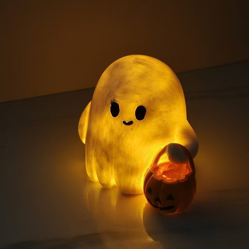 クロスボーダーゴーストバブルバスライトハロウィンゴーストナイトライト変色雰囲気ライトハロウィンギフト用ゴーストバス|undefined