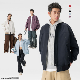 Fall 2024 Couple Functional Rivet Flying Baseball Suit Functional Loose Casual All-match Fashion Design Sense Jacket