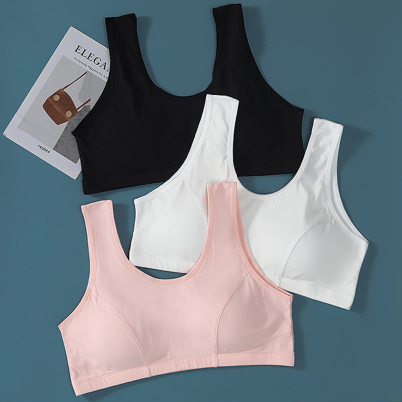 Women's Middle-aged and Elderly Pure Cotton Vest Bra for Old Women's Mother Underwear Summer Thin Vest for Old People Women's Underwear