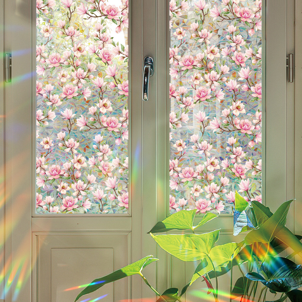 140g Weight Glass paster Home Textiles & Decor Type PVC Material Leaf Pattern Casual, Pastoral Style Casual Pastoral Leaf PVC Glass Paster Wall Art 100