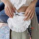 South Korea Cute Sweet Milk White Fashionable All-match Exquisite Lace Lace Lace Waist Bag Stacked Belt Small Bag