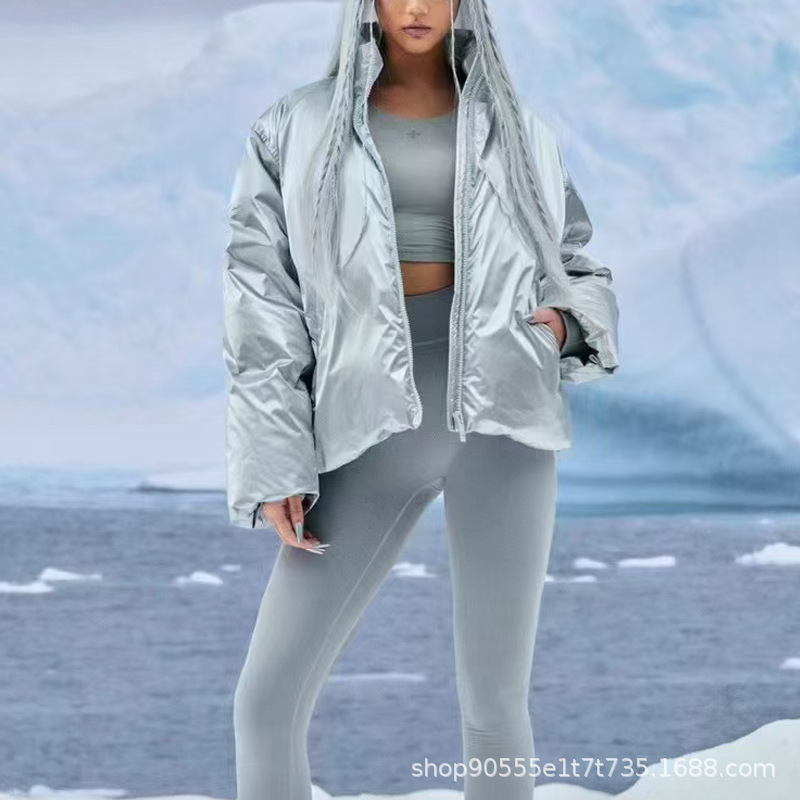 SMFK Ultimate Hurricane Bubble Down Jacket Thickened Warm White Duck Down Loose Jacket 24 Winter New Down Jacket
