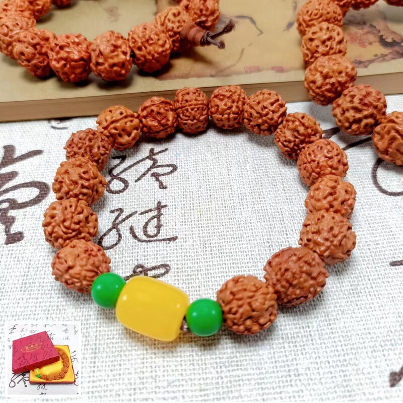 Street Stall Temple Fair Best Selling Bead Bracelet Nepal King Kong Bodhi Bracelet Ethnic Style Beeswax Bracelet Gifts for Sale