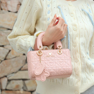 迪士尼 Fuchsia shoulder bag for friend, high-quality style, Birthday gift