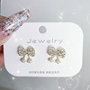 Silver needle, design earrings from pearl, silver 925 sample, Korean style, flowered, simple and elegant design, trend of season