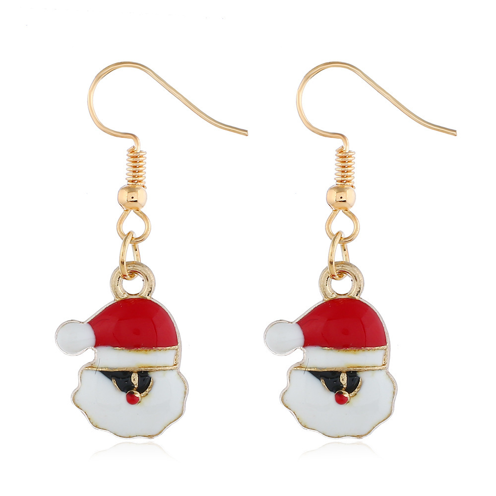Fashion Santa Claus Christmas Socks Bell Alloy Pearl Inlay Rhinestones Women's Drop Earrings 1 Pair display picture 2