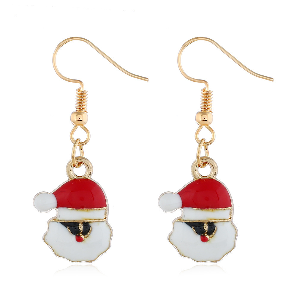 Alloy Material Fashion Santa Claus Christmas Socks Bell Alloy Pearl Inlay Rhinestones Women's Drop Earrings 1 Pair