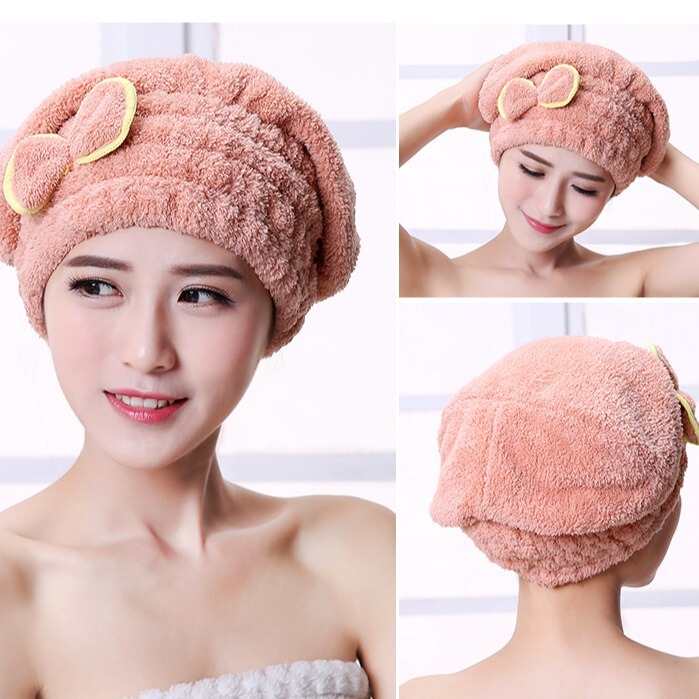 【高品質の厚手のドライヘアキャップ】ドライヘアキャップ女性の超吸水ロングヘアのドライヘアバッグ|undefined