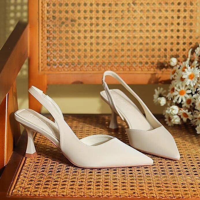 Versatile Sandals, Niche High-Heeled Shoes, New Style for Women, Closed-Toe Sandals, Stylish Single Shoes, Elegant Thin Heels, Pointed Toe 2024 Versatile Sandals, Niche High-Heeled Shoes, New Style for Women, Closed-Toe Sandals, Stylish Single Shoes, Elegant Thin Heels, Pointed Toe 2024