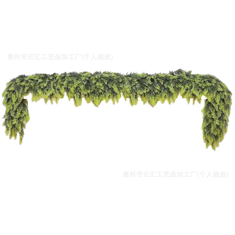 云汇跨境亚马逊 圣诞雪松藤条 柏松门挂楼梯家居装饰软胶仿真绿植|undefined
