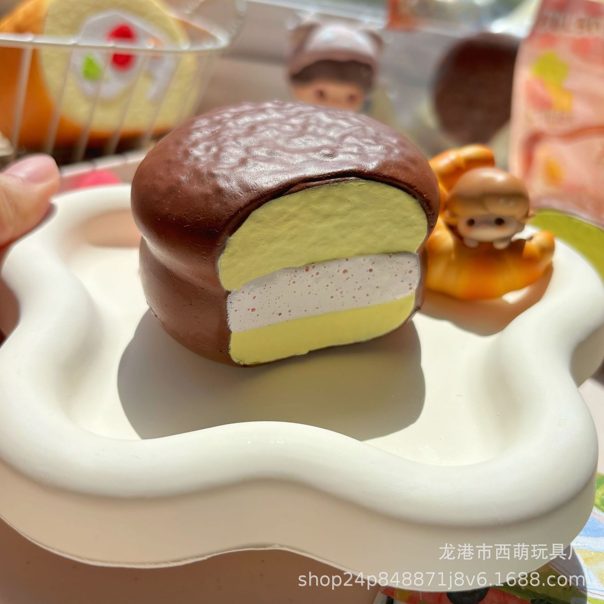 Juguete squishy de pan, rebote lento, original, tendencia TikTok, antiestrés