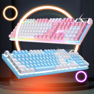 Free Shipping Silver Eagle K500 Mechanical Feel Keyboard USB Wired Computer Desktop Light Sound Office E-Sports Game Mouse