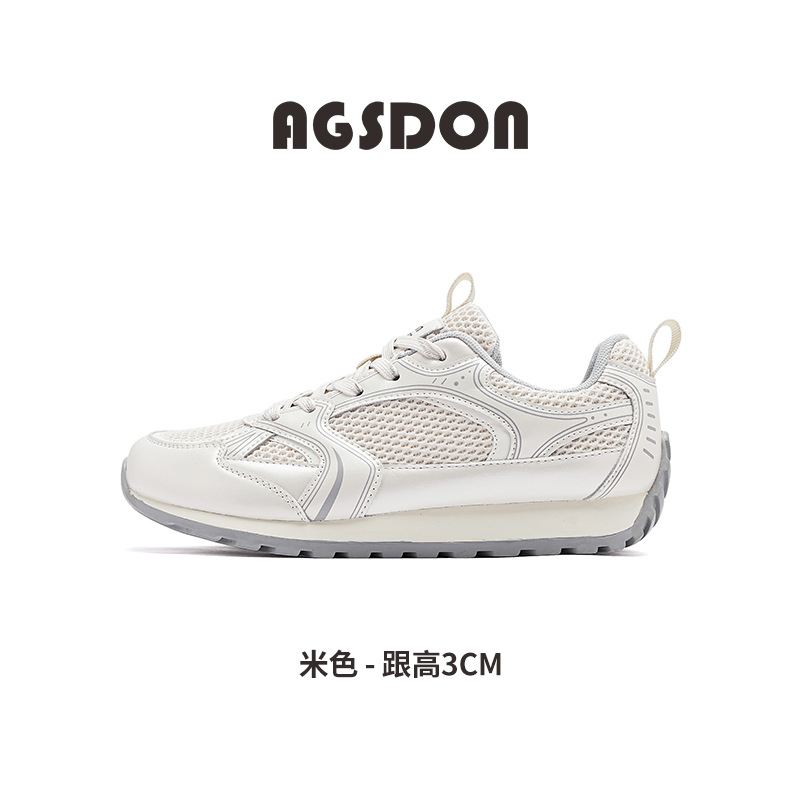 Augu Shi Deng plata zapatos de entrenamiento para mujeres 2024 nuevos zapatos deportivos casuales de malla de verano zapatos de skate de suela gruesa