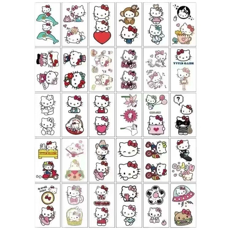 Coolomi Tattoo Stickers Waterproof and Sweat-Proof Scar-Covering Tattoo Stickers Cute and Fun Temporary Tattoos Kaite Cat