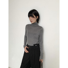 MMC羊毛针织衫女装十三行秋季新款高级感修身显瘦长袖高领打底衫