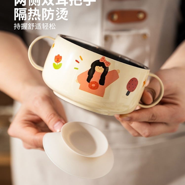 MTOY 3 人家族子供用ライスボウル 316L ステンレス鋼食器赤ちゃんが食べるための特別な落下防止フードボウル|undefined
