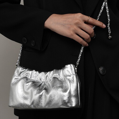Fringed Clouds Collection: New Underarm Chain Bag, Cowhide Shoulder & Crossbody Bag –  Gold Ball Design