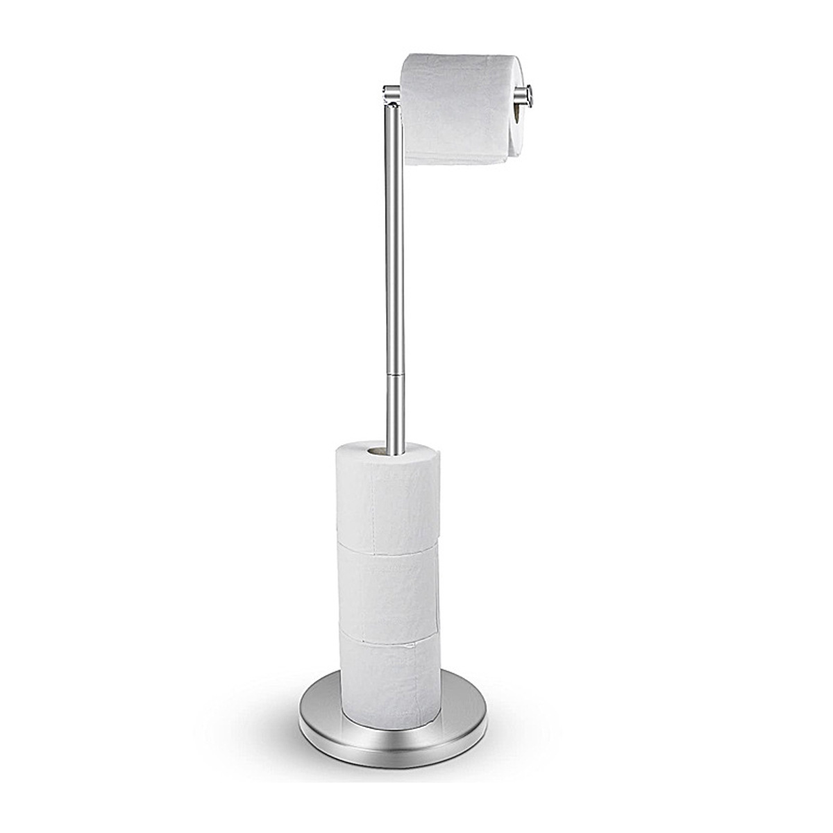 Acero inoxidable transfronterizo vertical toallas de papel de cocina de baño estante de papel de baño móvil estante de papel de baño estante de papel de piso