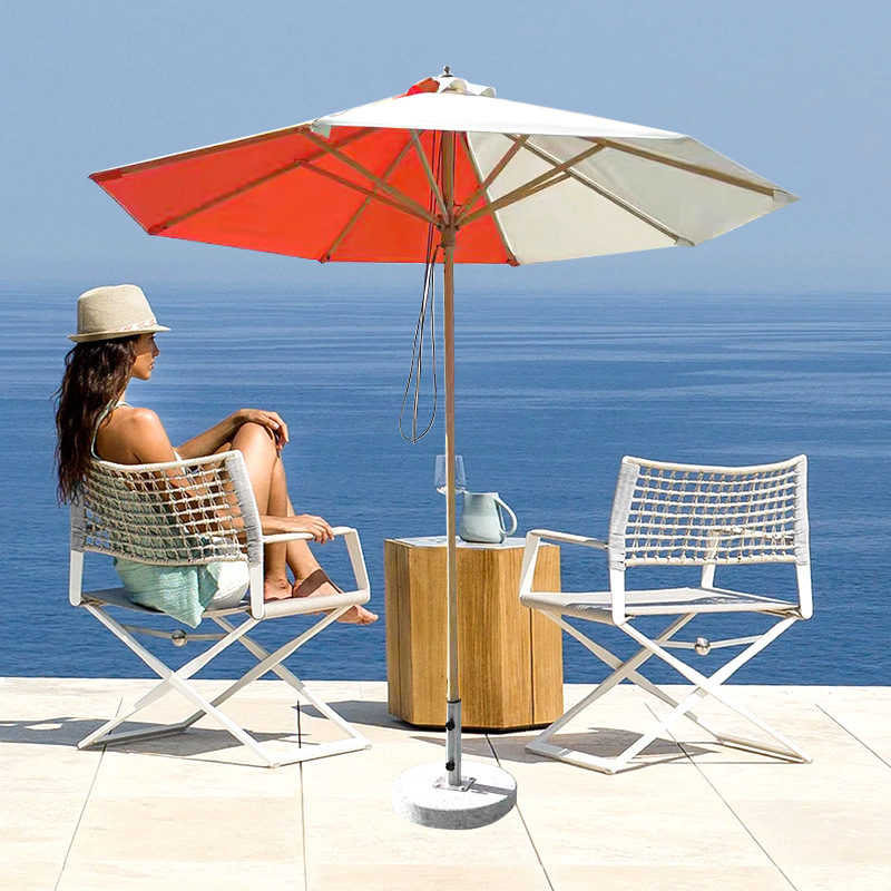 Paraguas al aire libre red playa roja paraguas columna jardín paraguas villa piscina paraguas al aire libre junto al mar