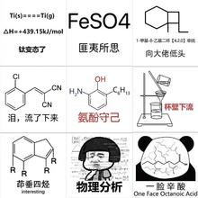 物理化学数理化表情包贴纸学生沙雕搞笑搞怪沙雕学习趣味个性创意