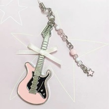 【吉他季节】手作串珠自制少女心简约ins手机链可爱咕本咕卡挂件