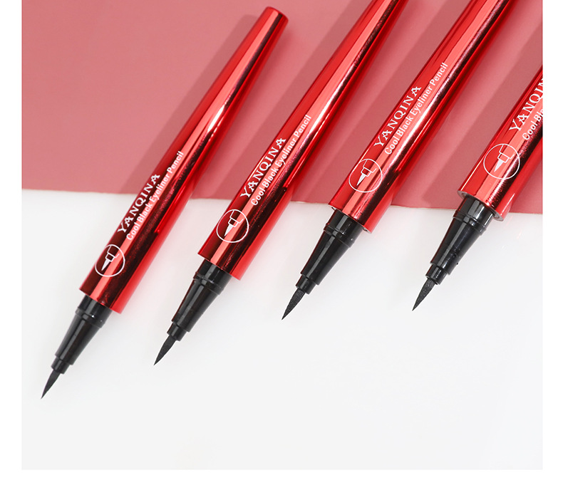 New Yanqina quick-drying eyeliner pen, waterproof, sweat-proof, non-smudge ultra-fine eyeliner liquid pen, wholesale cross-border cosmetics undefined