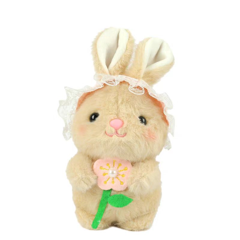 かわいい新型の毛のふわふわしたウサギのぬいぐるみのキーホルダーはかわいいウサギの人形のかばんを掛けて飾ります。|undefined