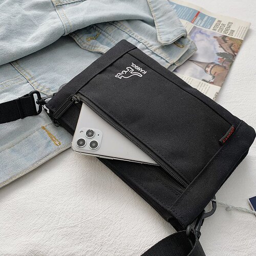 New Trendy Kangaroo Student Small Bag Korean Style Fashion Printed Crossbody Bag Men's Simple and Attractive Shoulder Bag Wholesale