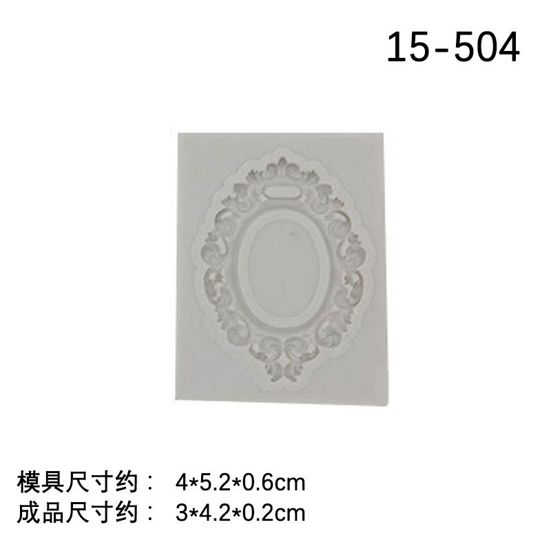 Bricolaje una variedad de marco de estilo europeo Marco vintage marco de fotos de alivio molde hueco alivio fondant decoración molde para hornear