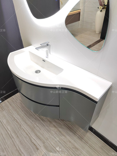 BB4C wholesale big belly basin bathroom cabinet combination export narrow small apartment wash basin wash basin solid wood bathroom
