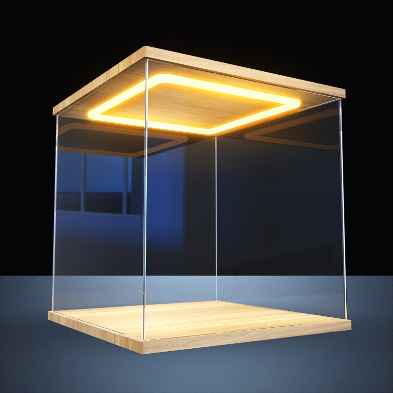 LEGO Model Blind Box with Lamp Building Blocks Dust Cover High Transparent Hand-made High Transparent Display Cabinet Acrylic Display Box