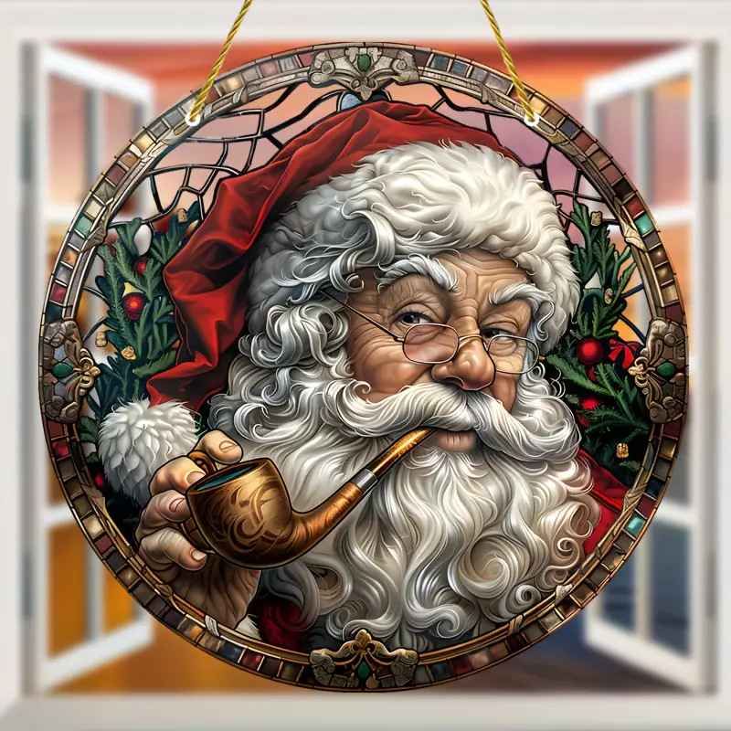 Fabricante de decoración de estilo de Navidad directa, Santa Claus, hombre de pan de jengibre y su casa de pan de jengibre decoración acrílica