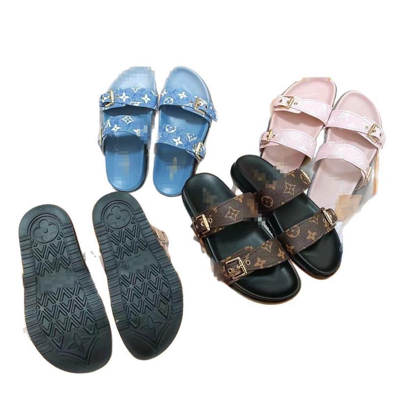 Sandalias de playa de talla grande para mujer, marca L, zapatos planos de playa para mujer, de secado rápido