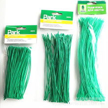 厂家现货园艺园林扎线扎丝捆扎线包胶包塑铁丝扎带15/20cm