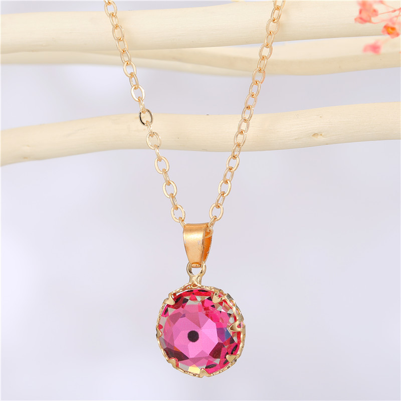 Fashion Crystal Glass Round Eye Necklace Wholesale display picture 6