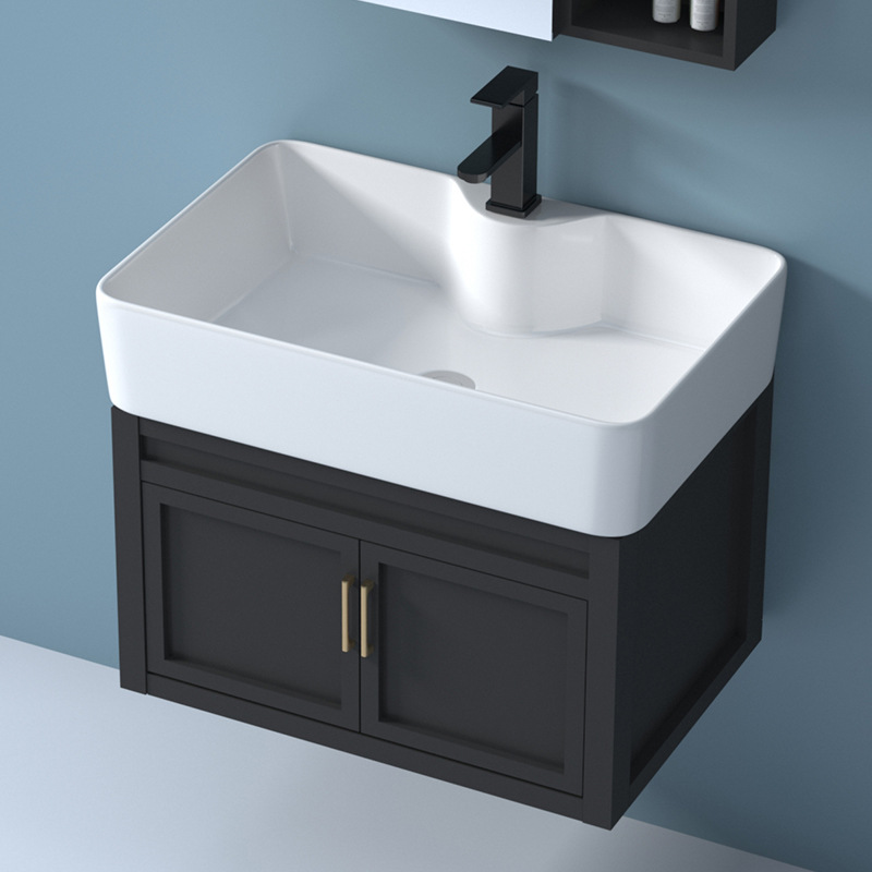 Pequeño espacio de apartamento de aluminio gabinete de baño combinación de baño lavabo del Gabinete lavabo del gabinete del baño lavabo