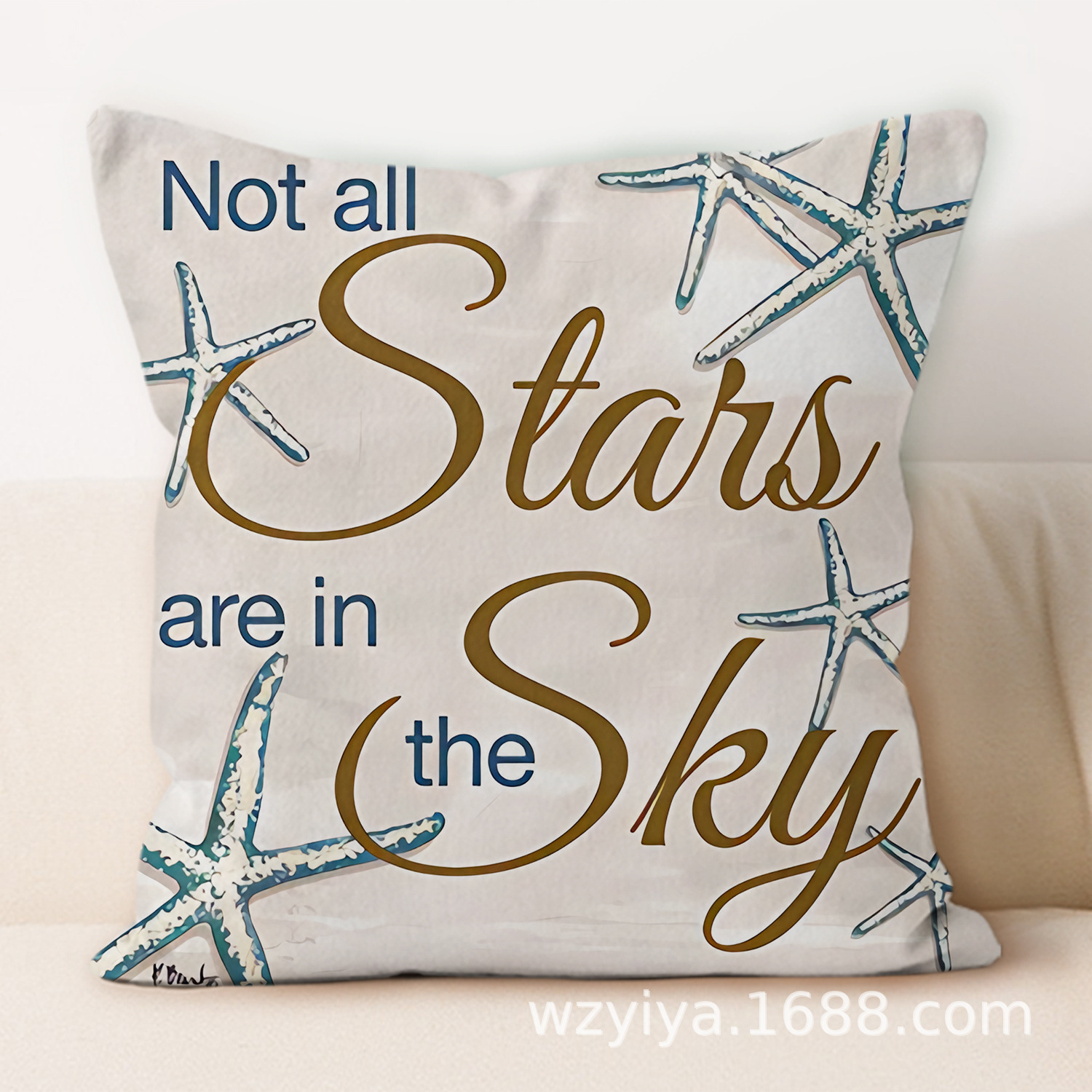Sea shell impresión almohada de abrazo simple moderno sofá en el hogar cojín de respaldo decoración desmontable cuadrado almohada de cabeza de cama