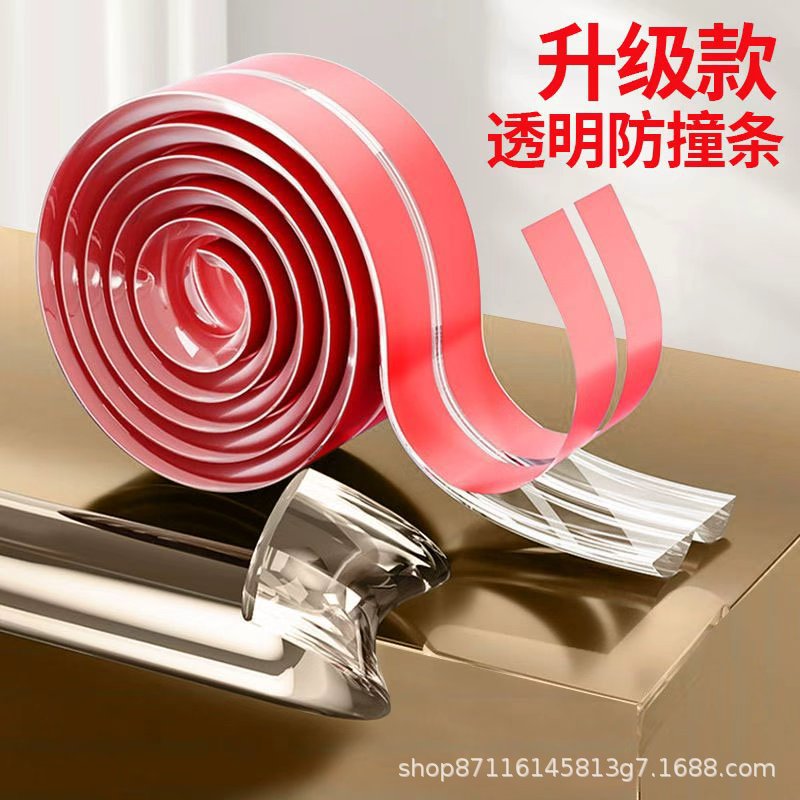 Thickened and Widened Transparent Single-Sided Tape Anti-Collision Strip Kids Protection Table Corner Anti-Scratch Sticker Invisible Protection Bump