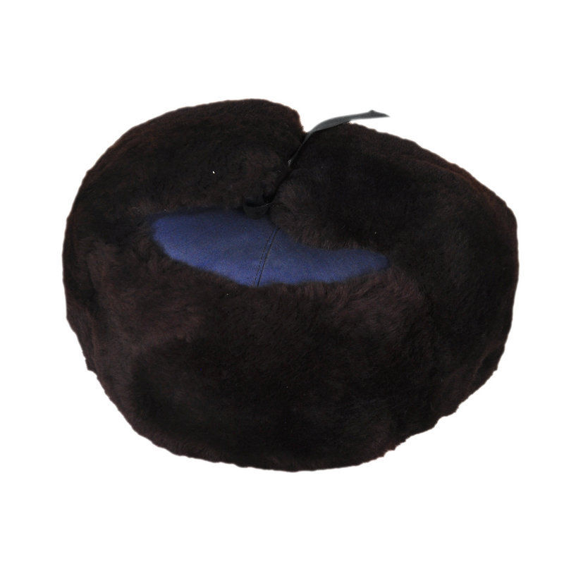 羊剪绒兰布面大众帽厂家护耳护脸劳保保暖帽子 冬季防寒棉安全帽