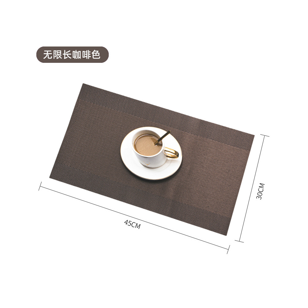 Ningxin transfronterizo Teslin protección del medio ambiente mantel de PVC 30*45 aislamiento térmico antideslizante estera de mesa de montaña corredor de mesa Western placemat