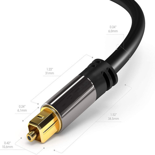 Digital optical fiber cable Gold-plated square audio cable Home theater amplifier DVD digital signal audio cable