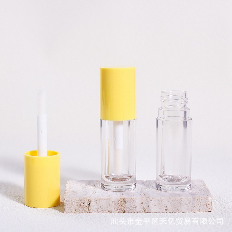 En stock envío gratuito de gran capacidad sub-botella 6ml tubo redondo cabeza de cepillo grande esmalte de labios brillo de labios tubo vacío material de embalaje tubo corrector