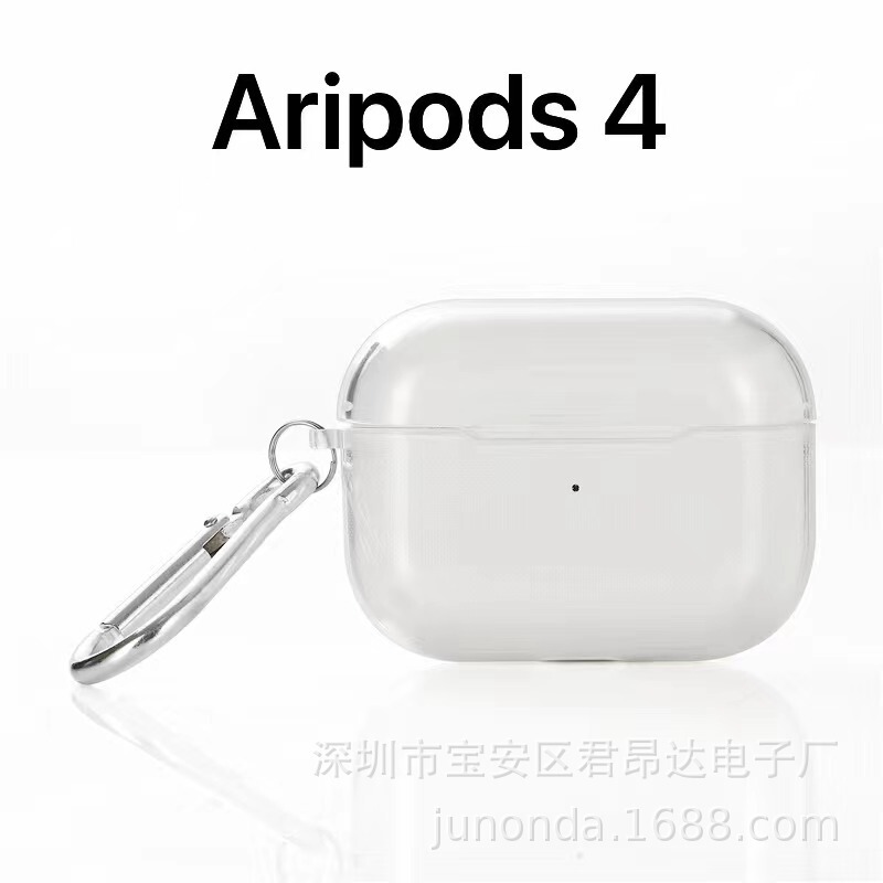 Applicable to AirPods4 Bluetooth Headset Protective Case Case Apple Headset 3/2 Generation Transparent Protective Case Charging Box