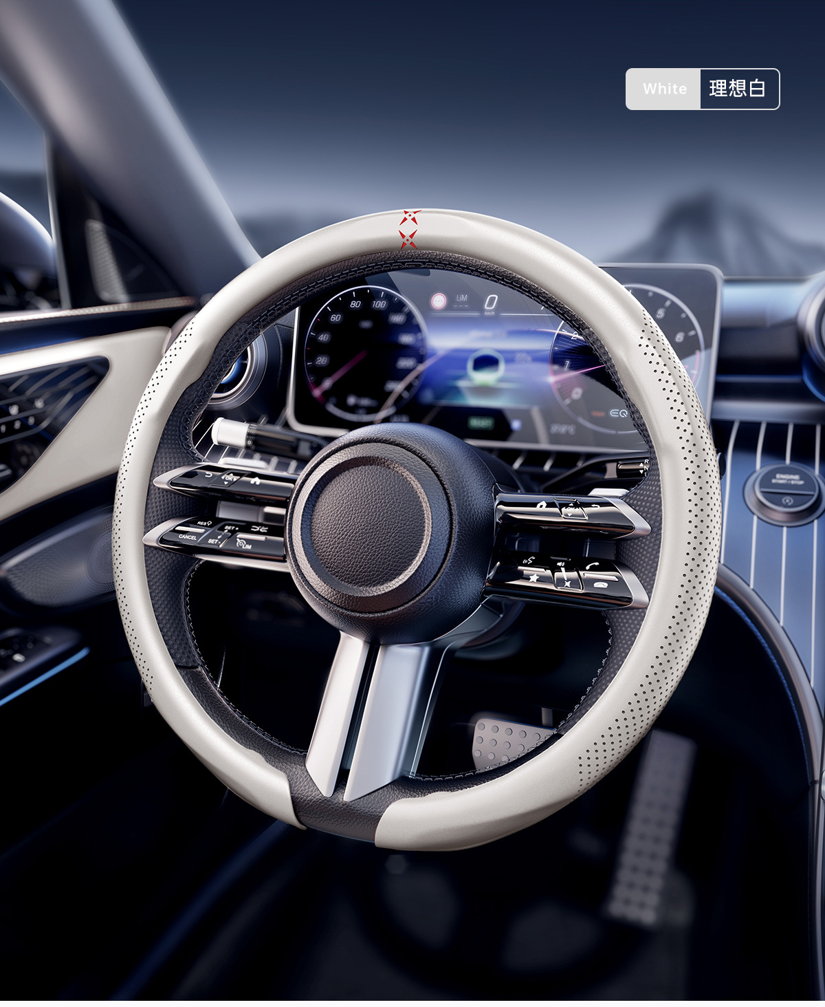 New Car Steering Wheel Cover, Suitable for All Seasons, High-End Feel, Ultra-Thin, Non-Slip, 9D Card-Style Full-Cover Handlebar Cover, Cross-Border Hot Seller