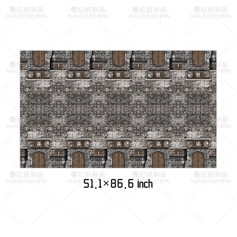 中世纪主题拉旗螺旋蛋糕插牌气球纸盘纸巾一次性餐具