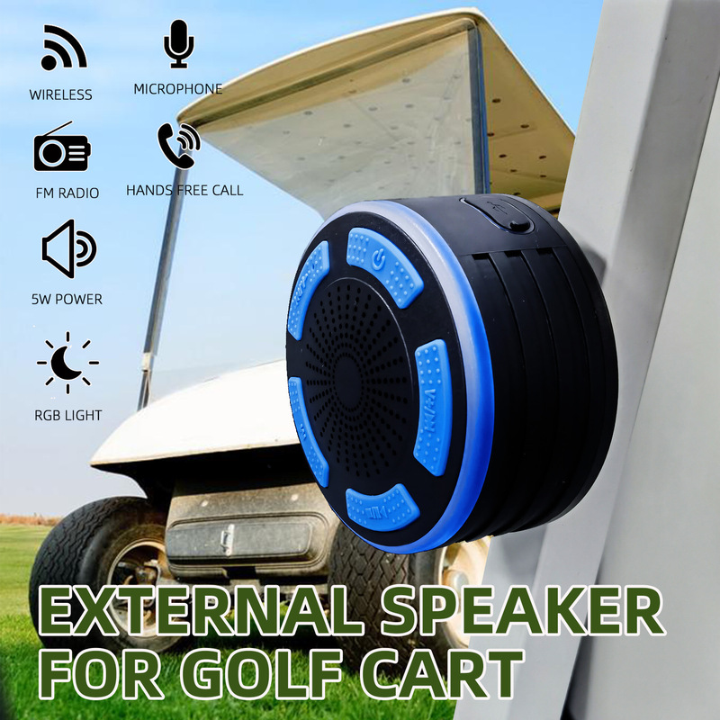 Ip67 Waterproof Golf Cart Speaker Kayak Audio Bicycle Sound 7 Colorful Light Effects Tws Playback Fm Radio